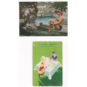 4 db modern Totó-lottó reklám képeslap / 4 MODERN lottery advertisement postcards