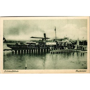 1926 Balatonföldvár, Hajókikötő, HELKA gőzös, gőzhajó. Gerendai Gyula kiadása (EK)