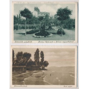 Balatonlelle-gyógyfürdő - 2 db régi képeslap