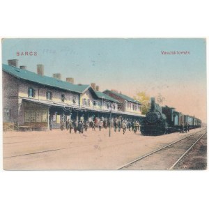1928 Barcs, vasútállomás, vonat, gőzmozdony. Vasúti levelezőlapárusítás 4138. (EK)