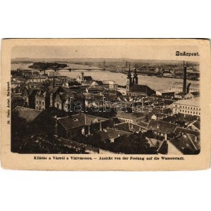 Budapest I. Kilátás a várról a Vízivárosra. Ganz Antal 59. (vágott / cut)