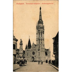 1911 Budapest I. Koronázótemplom (Mátyás templom), Szentháromság szobor (EK)