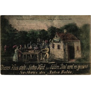 Budapest II. Hűvösvölgy, Balázs Antal vendéglője anno 1800 (szakadás / tear)