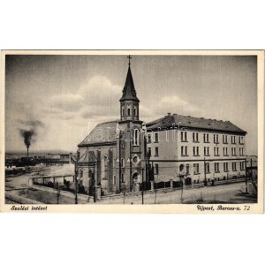 Budapest IV. Újpest, Szalézi intézet, háttérben gyár. Baross utca 72.