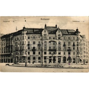 1913 Budapest XI. Kelenföldi casino, Verpeléti és Fehérvári út sarka, Központi tejcsarnok, papír és könyv üzlet...
