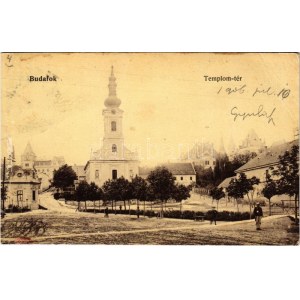 1906 Budapest XXII. Budafok, Templom tér, Törley és Sacelláry kastély. Kohn és Grünhut kiadása (EB...