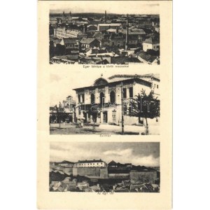 Eger, látkép a török mecsettel, színház, vár (Rb)
