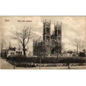 1913 Fót, Római katolikus templom. Kropacsek János kiadása (EK)