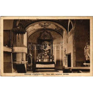 1942 Girincs, Római katolikus templom belseje (fl)