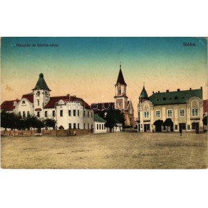 1913 Siófok, Városház, Gizella udvar, Kremsier Pál és Szmatona üzlete (EK)