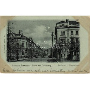 1905 Sopron, Oedenburg; Erzsébet út este. L. Kummert 87.