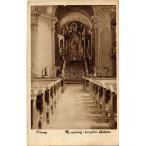 1933 Tihany, Az apátsági templom főoltára, belső. Dr. Vigyázó Jánso felvétele (Rb)