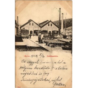 1902 Anina, Stájerlakanina, Steierdorf; Puddlingshütte / vasgyár, iparvasút. Hollschütz kiadása / iron factory...
