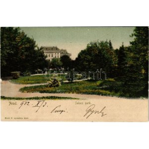 1902 Arad, Salacz park. Bloch H. nyomdája / park