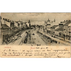 1900 Arad, Andrássy tér. Römmler & Jonas kiadása / square (EK)