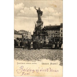 1904 Arad, A 13 vértanú szobra, üzletek / martyrs' monument, shops (fl)