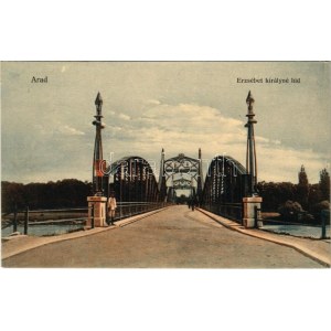 Arad, Erzsébet királyné híd. Bloch H. kiadása / bridge