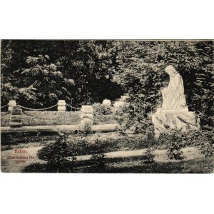 1912 Bethlen, Betlen, Beclean; Gróf Bethlen Ida szobra. Schönfeld és Dávid kiadása / statue (EK...