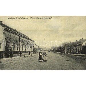 Érmihályfalva, Valea lui Mihai; Vasút utca, kaszinó / railway street with casino