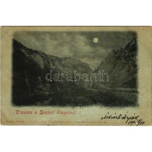 1900 Királyhágó, Bucsa, Bucea; este a vasúti alagútnál. Dunky fivérek kiadása / railway tunnel at night (Rb...