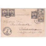 1902 Kisdisznód, Michelsberg, Cisnadioara; vár. Szecessziós címeres litho keret / Burg / castle...