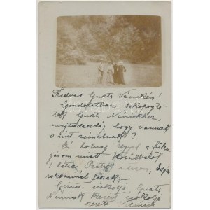 1903 Ismeretlen kirándulóhely Kassa környékén, csoportkép / unkown hiking location, hikers, photo (EK...
