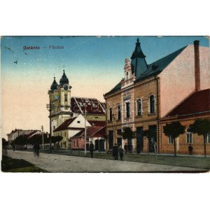 1916 Galánta, Fő utca. Vasúti levelezőlapárusítás 1404. / main street