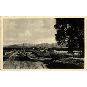 1939 Szolyva, Svalava, Svaljava, Szvaljava, Svaliava; híd, automobil / bridge, automobile (EK)