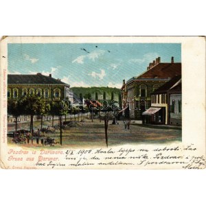 1900 Daruvár, Daruwar; tér. F. Cimic kiadása / square (b)