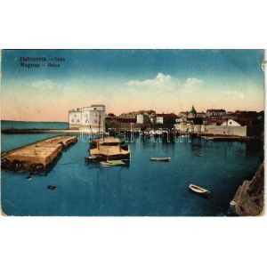 1916 Dubrovnik, Ragusa; Luka / Hafen / kikötő / port (EB)