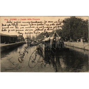 1904 Fiume, Rijeka; Canale della Fiumara / canal