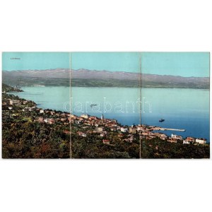 Lovran, Lovrana; 3-tiled folding panoramacard