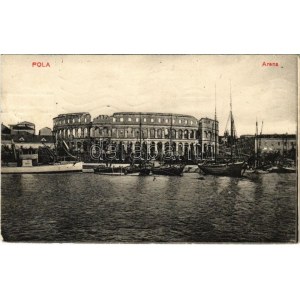 1910 Pola, Pula; Arena / Amfiteátrum. Hátoldalon Kézdi-Kovács László festőművésznek címzett levél / amphitheatre (EK...