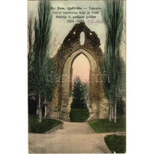 1916 Topuszka, Topusko; Portal Opatovina / ruins (kis szakadás / small tear)