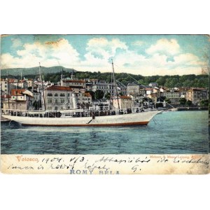 1904 Volosko, Volosca; kikötő, gőzhajó / port, steamship (EK)