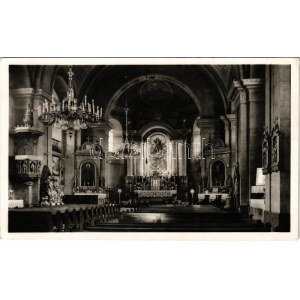 Óbecse, Stari Becej; Római katolikus templom, belső. Radoszávlyevits kiadása / Catholic church, interior (EK...