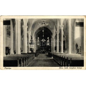 1941 Topolya, Bácstopolya, Backa Topola; Római katolikus templom, belső / Catholic church, interior (EK...