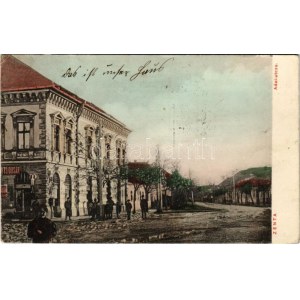 1914 Zenta, Senta; Adai utca, Dusán üzlete / street, shop (EK)