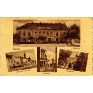 1944 Zombor, Sombor; Vadászkürt szálloda, Kossuth Lajos utca, Kálvária, Megyeháza / hotel, street, calvary...