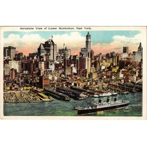 New York, Aeroplane View of Lower Manhattan (EK)