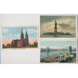 New York - 3 pre-1945 postcards