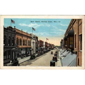 Stevens Point (Wisconsin), Main Street, automobiles, drugstore (EK)