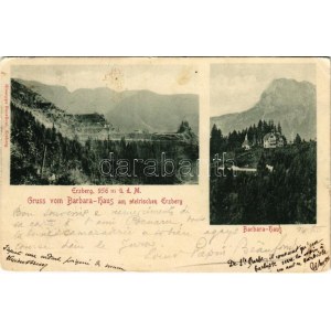 1899 (Vorläufer) Erzberg, Gruss vom Barbara Haus am steirischen Erzberg (EK)