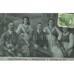 1912 Graz, Original Steirische Sänger und Musikgesellschaft D' Röthlstoana / Original Styrian singer and music company...