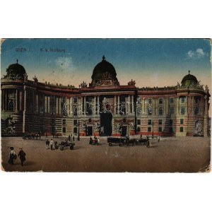 1918 Wien, Vienna, Bécs; K. k. Hofburg / royal castle (worn corners)