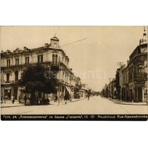 Ruse, Rousse, Russe, Roustchouk, Rustschuk; Rue Alexandrovska / street, shops