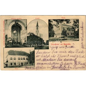 1907 Smrzice, Vnitrek chrámu, Kostel, Skola, Fára / church, interior, parish, school (EK)