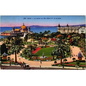 1934 Nice, Nizza; Le Jardin du Roi Albert 1er et la Jetée / park, jetty (EK)