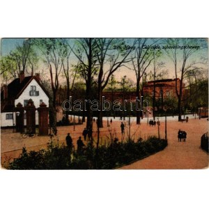 1921 Den Haag, s'-Gravenhage, The Hague; Tol oude scheveningscheweg / street view, tram, bicycle (fa...