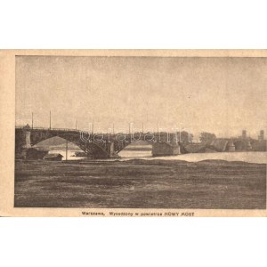 Warsaw, Warszawa, Varsovie; Wysadzony w powietrze nowy most. 1915 / destroyed bridge